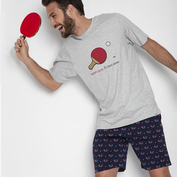 PIJAMA DIVER CORTO DE ALGODON PING PONG