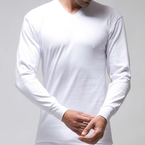 CAMISETA CUELLO PICO TERMAL 100% ALGODON