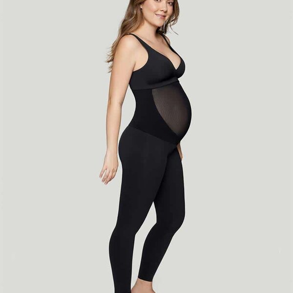 LEONISA LEGGING PARA EMBARAZO CON SOPORTE LUMBAR Y BANDA QUE SOPORTA EL ABDOMEN