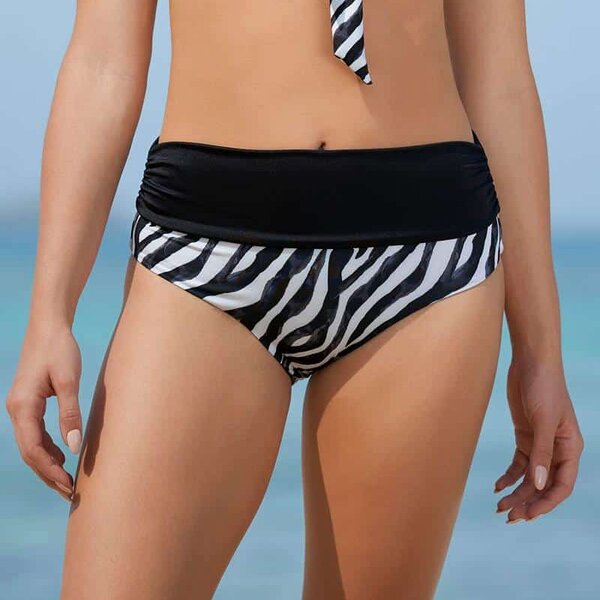 LEONISA BRAGA BIKINI CONVENCIOANAL CON FAJON AJUSTABLE ESTAMPADO CEBRA