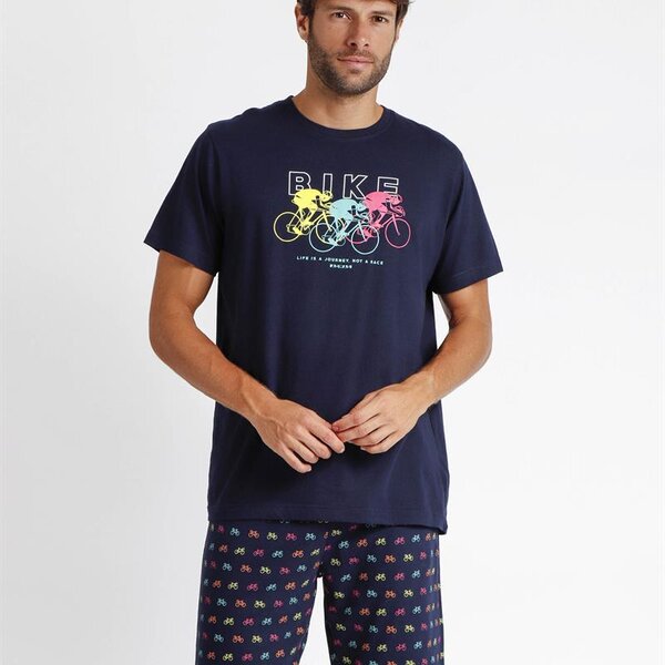 PIJAMA CORTO 100% ALGODON BIKE