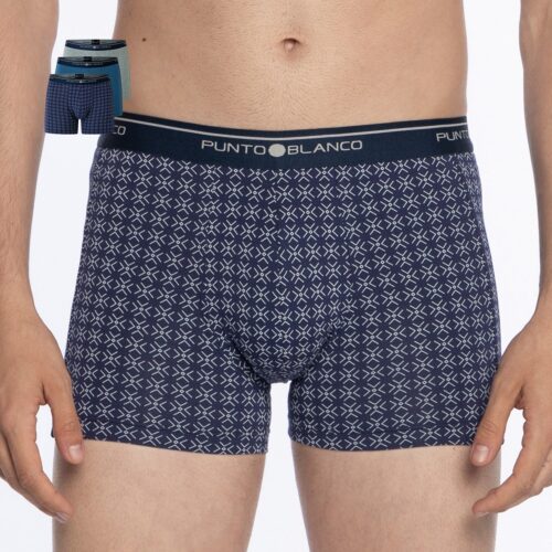 BOXER PUNTO BLANCO HOMBRE PACK 3 ALGODON