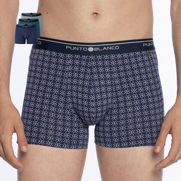 BOXER PUNTO BLANCO HOMBRE PACK 3 ALGODON