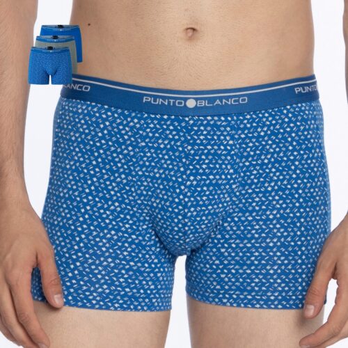 BOXER PUNTO BLANCO HOMBRE PACK 3 ALGODON
