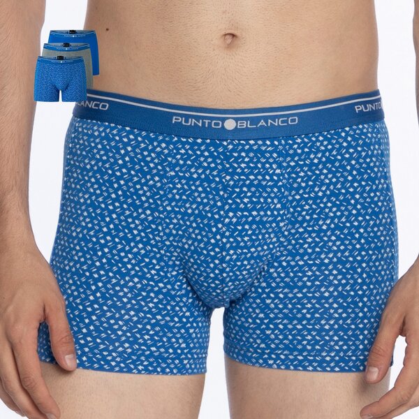 BOXER PUNTO BLANCO HOMBRE PACK 3 ALGODON