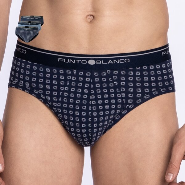 SLIP PUNTO BLANCO HOMBRE PACK 3 ALGODON