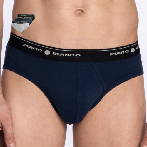 SLIP PUNTO BLANCO HOMBRE PACK 3 ALGODON